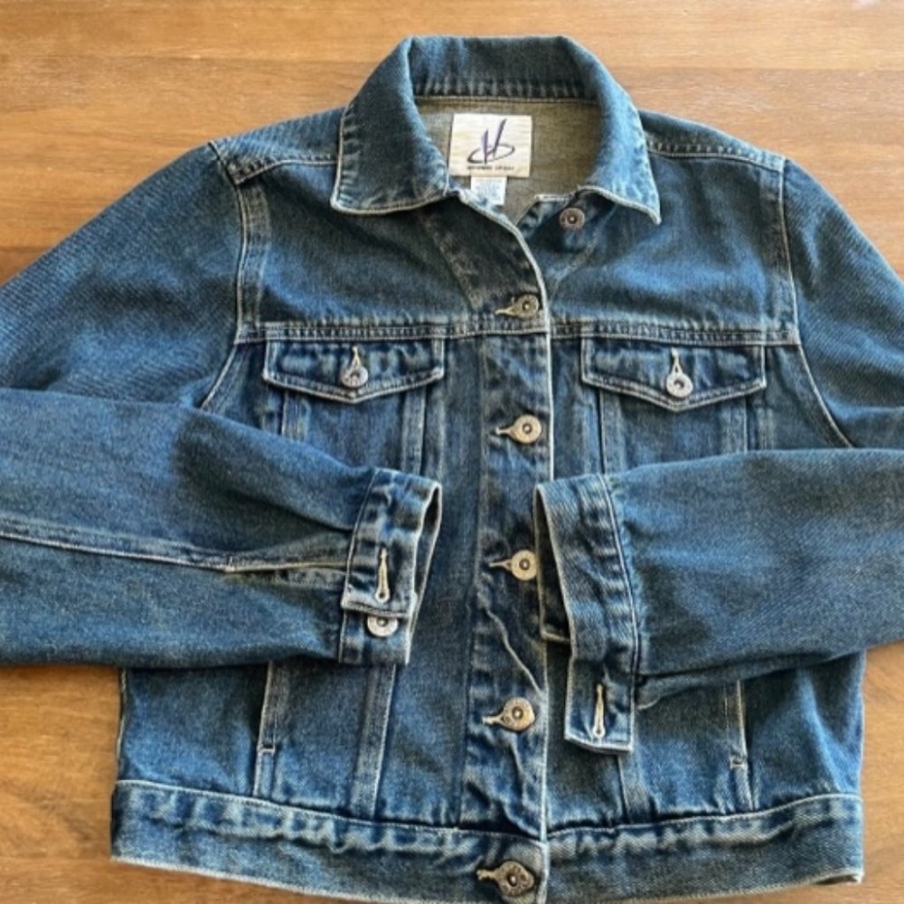 Women’s Highway Sport Jean Jacket Denim Blue Size Medium Cotton‎